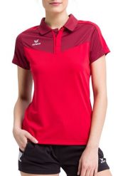 Damska koszulka polo Erima Squad. Czerwone koszulki polo Erima, bez wzorów, z materiału, bez kołnierzyka, bez ramiączek. Za 151.80 zł.