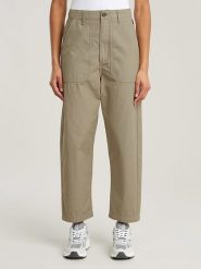 G-Star Spodnie w kolorze khaki rozmiar: W30. Brązowe spodnie materiałowe G-Star, bez wzorów, z materiału, z podwyższonym stanem. Za 231.68 zł.