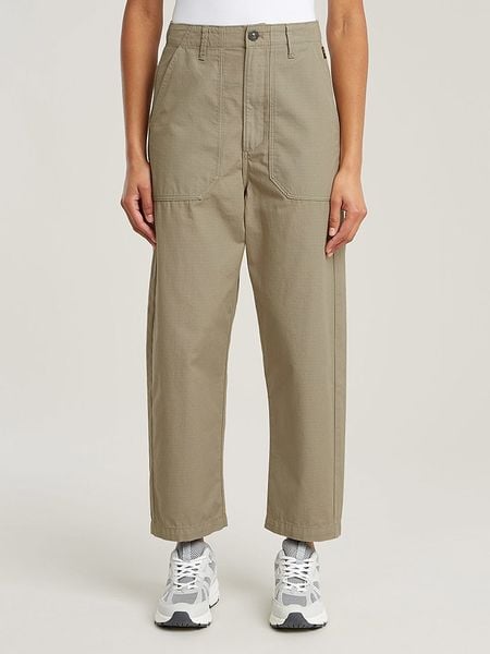 G-Star Spodnie w kolorze khaki rozmiar: W30. Brązowe spodnie materiałowe G-Star, bez wzorów, z materiału, z podwyższonym stanem. Za 248.58 zł.