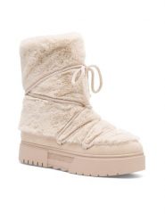 Jenny Fairy Botki WS5895-05 Beżowy. Brązowe botki Jenny Fairy, bez wzorów, z materiału, bez obcasa, na płaskiej podeszwie, bez zapięcia. Za 159.99 zł.