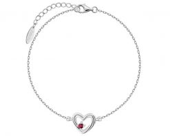 Bransoletka srebrna z cyrkonią - serce. Szare bransoletki Apart, z cyrkonią, srebrne. Za 164.00 zł.