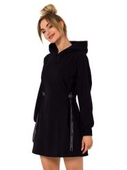 Made of emotion Sukienka w kolorze czarnym rozmiar: L. Czarne sukienki Made Of Emotion, l, bez wzorów, bez kołnierzyka, bez ramiączek, mini. Za 191.88 zł.