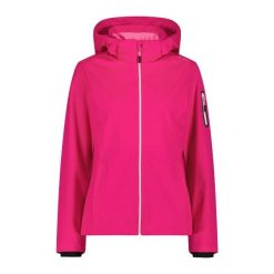 Kurtka damska turystyczna CMP 39A5016. Czerwone kurtki sportowe CMP, l, bez wzorów, z softshellu, z kapturem, trekkingowe. Za 340.00 zł.