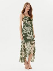 Guess Sukienka letnia W5YK64 WCWF2 Zielony Regular Fit. Zielone sukienki Guess, na lato, z aplikacjami, z syntetyku, bez kołnierzyka, bez ramiączek. Za 799.99 zł.
