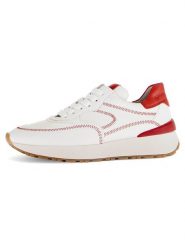 Gabor Skórzane sneakersy w kolorze biało-czerwonym rozmiar: 40,5. Białe trampki Gabor, bez wzorów, bez zapięcia. Za 286.16 zł.