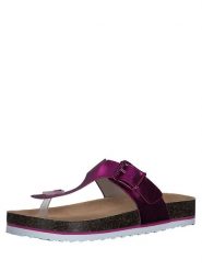 S. Oliver Japonki w kolorze różowym rozmiar: 38. Różowe klapki S.Oliver, bez wzorów, z otwartym noskiem, bez obcasa. Za 65.38 zł.