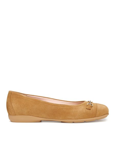 Geox Baleriny D Annytah D657NA 00021 C6001 Brązowy. Brązowe baleriny Geox, bez wzorów, ze skóry, bez obcasa. Za 297.99 zł.