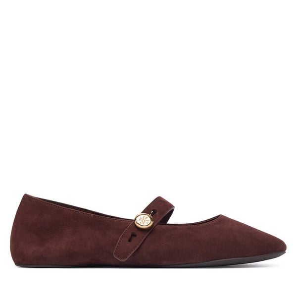 Baleriny Tory Burch. Brązowe baleriny Tory Burch, bez wzorów, bez obcasa. Za 1,354.00 zł.