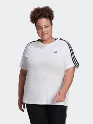 Adidas Koszulka w kolorze białym rozmiar: 4X. Białe bluzki Adidas, bez wzorów, z bawełny, bez kołnierzyka, bez ramiączek. Za 94.45 zł.