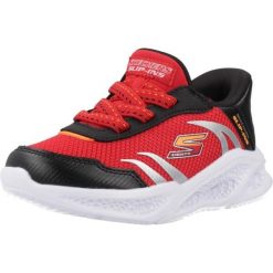 Buty SKECHERS SLIP-INS METEOR LIGHTS Czerwony. Czerwone trekkingi Skechers, z syntetyku, trekkingowe. Za 238.99 zł.