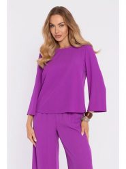 Made of emotion Bluzka w kolorze fioletowym rozmiar: S. Różowe bluzki Made Of Emotion, s, bez wzorów, bez kołnierzyka, bez ramiączek. Za 157.99 zł.