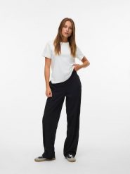 Vero Moda Spodnie w kolorze antracytowym rozmiar: 38/L32. Czarne sukienki Vero Moda, na co dzień, l, bez wzorów, bez kołnierzyka, bez ramiączek, midi, proste. Za 98.45 zł.