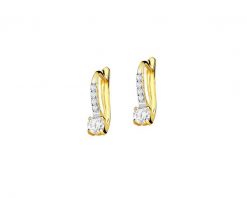 Złote kolczyki z cyrkoniami. Żółte kolczyki Apart, z cyrkonią, złote. Za 1,169.00 zł.