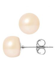 Pearl Addict Kolczyki-wkrętki z perłami w kolorze jasnoróżowym rozmiar: onesize. Różowe kolczyki Pearl Addict, z perłą, srebrne. Za 217.99 zł.