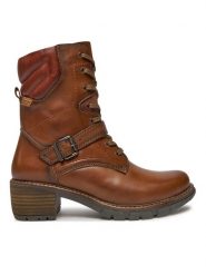 Pikolinos Botki San Sebastian W1T-8675C1 Brązowy. Brązowe botki Pikolinos, bez wzorów, ze skóry, bez obcasa, na płaskiej podeszwie, bez zapięcia. Za 749.99 zł.