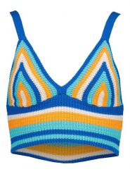 Gina Tricot Top ze wzorem rozmiar: L. Topy Gina Tricot, l, bez wzorów, bez kołnierzyka, bez ramiączek. Za 19.86 zł.