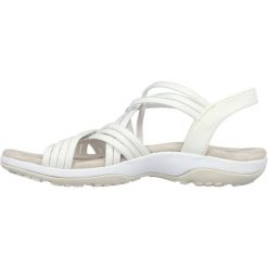 Sandały Skechers Reggae Slim - Sunnys, Biały, Kobiety. Białe sandały Skechers, bez wzorów, z materiału, bez obcasa, bez zapięcia. Za 388.00 zł.