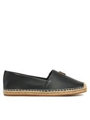 Tommy Hilfiger Espadryle Th Logo Leather Espadrille FW0FW08540 Czarny. Czarne espadryle TOMMY HILFIGER, bez wzorów, ze skóry, bez obcasa, bez zapięcia. Za 289.99 zł.