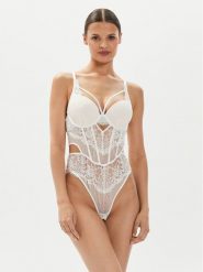 Hunkemöller Body Arabella 205445 Biały. Białe body Hunkemöller, bez wzorów, z syntetyku. Za 179.99 zł.