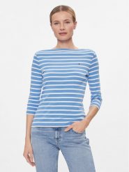 Tommy Hilfiger Bluzka New Cody WW0WW40589 Granatowy Slim Fit. Niebieskie bluzki TOMMY HILFIGER, s, bez wzorów, z bawełny, bez kołnierzyka, bez ramiączek. Za 189.99 zł.