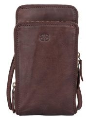 Bellicci Skórzana torebka "Cybele" w kolorze brązowym na telefon - 13 x 22 x 3 cm rozmiar: onesize. Brązowe torby na ramię Bellicci, bez wzorów, z materiału, przez ramię, bez dodatków. Za 174.95 zł.