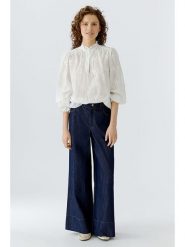 Oui Bluzka w kolorze białym rozmiar: 42. Białe bluzki Oui, bez wzorów, z bawełny, bez kołnierzyka, bez ramiączek. Za 227.85 zł.