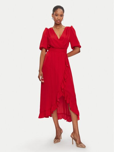 Morgan Sukienka letnia 242-RIALY Pomarańczowy Regular Fit. Brązowe sukienki Morgan, na lato, bez wzorów, z syntetyku, bez kołnierzyka, bez ramiączek. Za 249.99 zł.