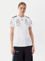 Adidas T-Shirt Mercedes - AMG Petronas Formula One Team JX5799 Biały Regular Fit. Białe t-shirty Adidas, m, bez wzorów, z syntetyku, bez kołnierzyka, bez ramiączek. Za 259.99 zł.