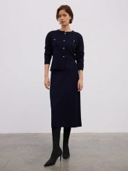 BGN Spódnica w kolorze granatowym rozmiar: 40. Niebieskie spódnice BGN, na co dzień, bez wzorów, midi, proste. Za 100.52 zł.