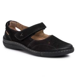 GO SOFT 2081-14 Czarny. Czarne baleriny GO SOFT, bez wzorów, z nubiku, bez obcasa. Za 139.99 zł.