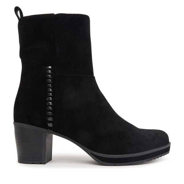Botki Josef Seibel. Czarne botki Josef Seibel, bez wzorów, bez obcasa, na słupku, bez zapięcia. Za 649.99 zł.