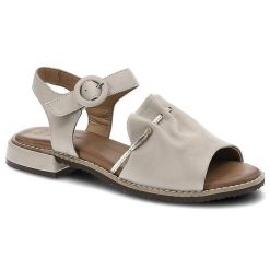 Beżowe Sandały Artiker Wygodne Skórzane Buty. Brązowe sandały Artiker, bez wzorów, ze skóry, z okrągłym noskiem, bez obcasa, bez zapięcia. Za 239.00 zł.
