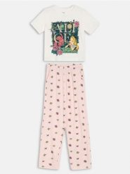 Bawełniana piżama dwuczęściowa Alice in Wonderland - kremowy. Białe piżamy Sinsay, bez wzorów, z bawełny, bez ramiączek. Za 59.99 zł.