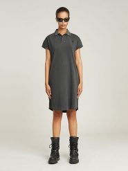 G-Star Sukienka w kolorze antracytowym rozmiar: XS. Czarne sukienki G-Star, na co dzień, xs, bez wzorów, retro, bez kołnierzyka, bez ramiączek, midi, proste. Za 192.45 zł.