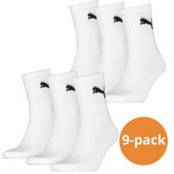 Skarpety sportowe Puma białe 9 par. Czarne skarpety Puma, bez wzorów, z bawełny. Za 173.99 zł.