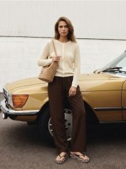 Bawełniany ażurowy kardigan - kremowy. Białe kardigany Sinsay, l, w ażurowe wzory, z bawełny. Za 49.99 zł.