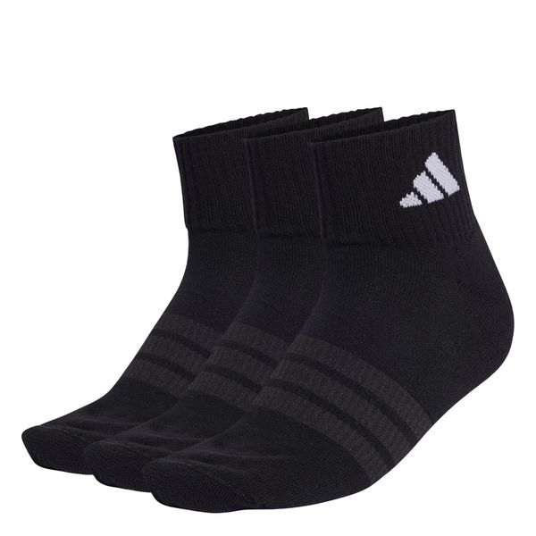 SKARPETY CUSHIONED SPORTSWEAR ANKLE SOCKS, 3 PARY. Czarne skarpety Adidas, bez wzorów, z bawełny. Za 54.95 zł.