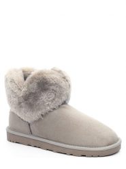 ISLAND BOOT Botki zimowe "Elisa" w kolorze kremowym rozmiar: 39. Brązowe botki Island Boot, na zimę, bez wzorów, z materiału, bez obcasa, na platformie, bez zapięcia. Za 162.49 zł.