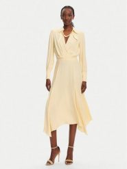 Elisabetta Franchi Sukienka koktajlowa AB86352E2 DC7 Żółty Regular Fit. Żółte sukienki Elisabetta Franchi, bez wzorów, z wiskozy, wizytowe, bez kołnierzyka, bez ramiączek. Za 1,999.00 zł.