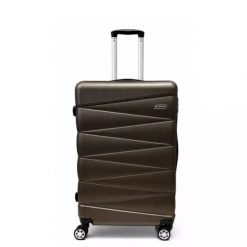 Walizka na kółkach Sapphire ST-2240 brązowa - średnia M DUO. Brązowe walizki Sapphire, bez wzorów, duże. W wyprzedaży za 119.00 zł.