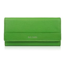 Klasyczny portfel damski skórzany duży zielony Paolo Peruzzi AL-01-GR. Zielone portfele PAOLO PERUZZI, bez wzorów, ze skóry. Za 74.00 zł.