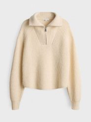 OPUS Sweter w kolorze beżowym rozmiar: 40. Brązowe swetry Opus, bez wzorów, z wełny, bez ramiączek. Za 143.99 zł.