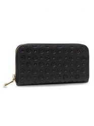 Pollini Duży Portfel Damski TE9001PP02Q2500A Czarny. Czarne portfele Pollini, bez wzorów, ze skóry. Za 449.99 zł.