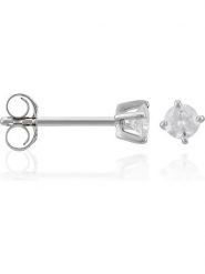 DIAMANTA Złote kolczyki-wkrętki "Single Diamond 0,20" z diamentami rozmiar: onesize. Szare kolczyki DIAMANTA, z diamentem, złote. Za 1,665.31 zł.