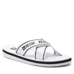 Klapki Big Star Shoes. Białe klapki BIG STAR SHOES, bez wzorów, bez obcasa. Za 39.99 zł.