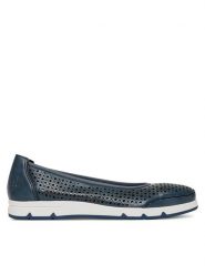 Rieker Baleriny L3065-14 Granatowy. Niebieskie baleriny Rieker, bez wzorów, z materiału, bez obcasa. Za 189.99 zł.