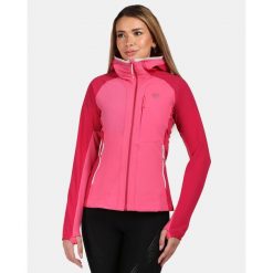 Damska kurtka softshell Kilpi BALEO-W. Czerwone kurtki sportowe Kilpi, l, bez wzorów, z nylonu, bez kaptura, do biegania. Za 422.05 zł.