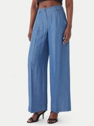 Fracomina Spodnie palazzo FS26SV3005D46901 Niebieski Wide Leg. Niebieskie spodnie materiałowe Fracomina, bez wzorów, z lyocellu. Za 539.99 zł.