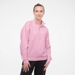 Bluza damska Puma Gym & Pilates. Czerwone bluzy sportowe Puma, l, bez wzorów, z bawełny, bez kaptura. Za 179.99 zł.