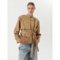 Torebka Calvin Klein. Brązowe listonoszki Calvin Klein, bez wzorów, bez dodatków. Za 329.99 zł.